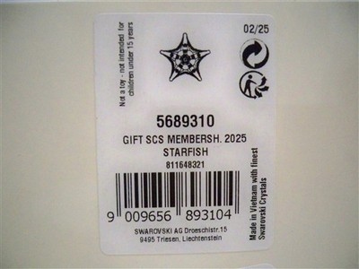 SWAROVSKI SCS 2025 MEMBERSHIP STARFISH 5689310 | eBay