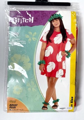 Spirit Women s Disney LILO Cosplay Costume Halloween Size Plus 1X (18-20)
