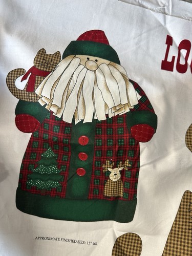 LOG CABIN Santa 15" Christmas Doll Panel Cranston VIP Fabric Cut & Sew Doll - Picture 3 of 8