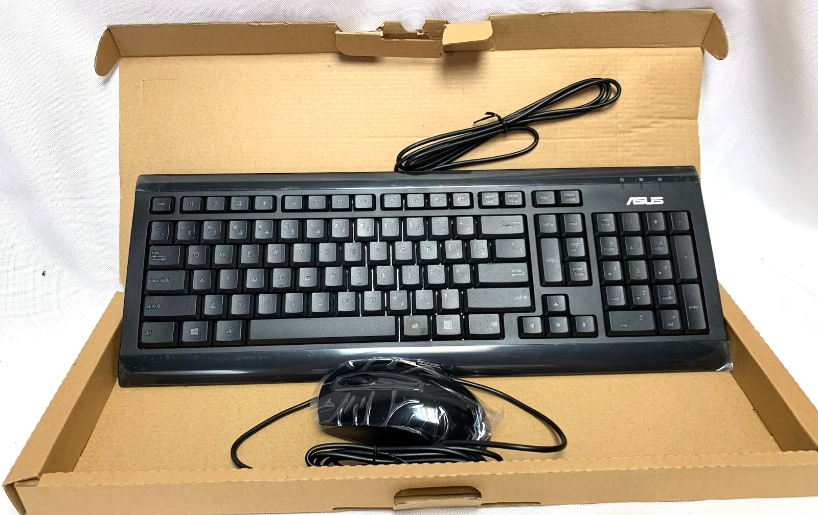 New ASUS KB73211 USB Standard Desktop Keyboard and Mouse Set