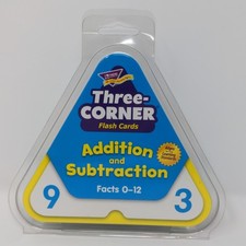 Trend Enterprises Three-Corner Flash Cards 46 2-Sided Addition  Subtraction