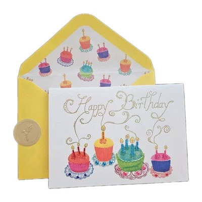 Papyrus Birthday Card Beaded Cupcakes 🧁