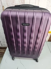 Samsonite Purple 22” Hardside Spinner Expandable Luggage Travel Smooth OEM