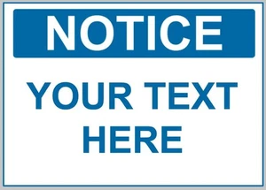 Personalised Custom Warning Sign Self Adhesive Warning Sticker
