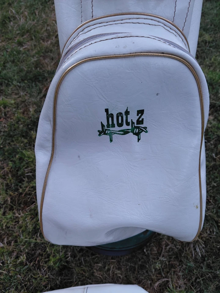 Carro de golf vintage Hot Z blanco y verde bolsa y cubierta EE. UU. BUEN ESTADO ENVÍO RÁPIDO Foto 2 de 4
