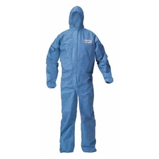 Kleenguard 58514 Hooded Disposable Coverall, Blue, Xl, Pk24