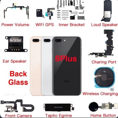  iPhone 8 Plus Parts Lot   LCD, Battery, Speaker, Back Glass, Charging, Camera +