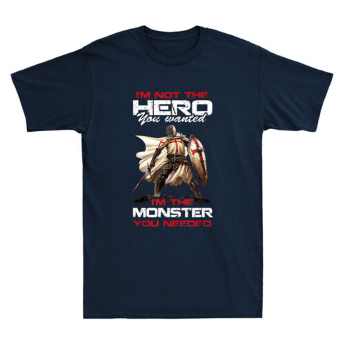 Camiseta vintage para hombre Knight Templar I'm Not The Hero You Wanted I'm The Monster - Imagen 1 de 8
