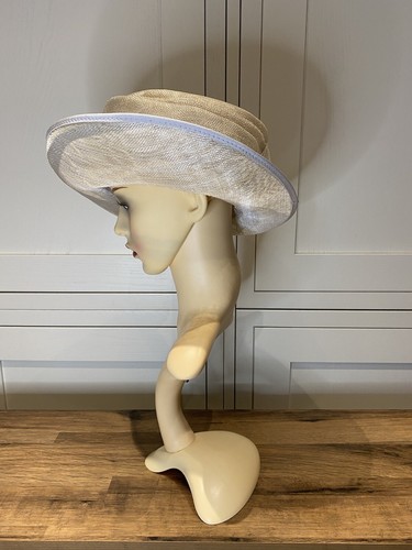 Hattitude Collection Ivory/Linen, Natural Fibre Mid Rim Special Occasion Hat - Picture 4 of 20