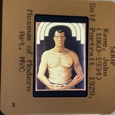 John Kane "Self Portrait" Naïve art 35mm Slide