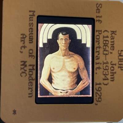 John Kane ''Self Portrait'' Naïve art 35mm Slide