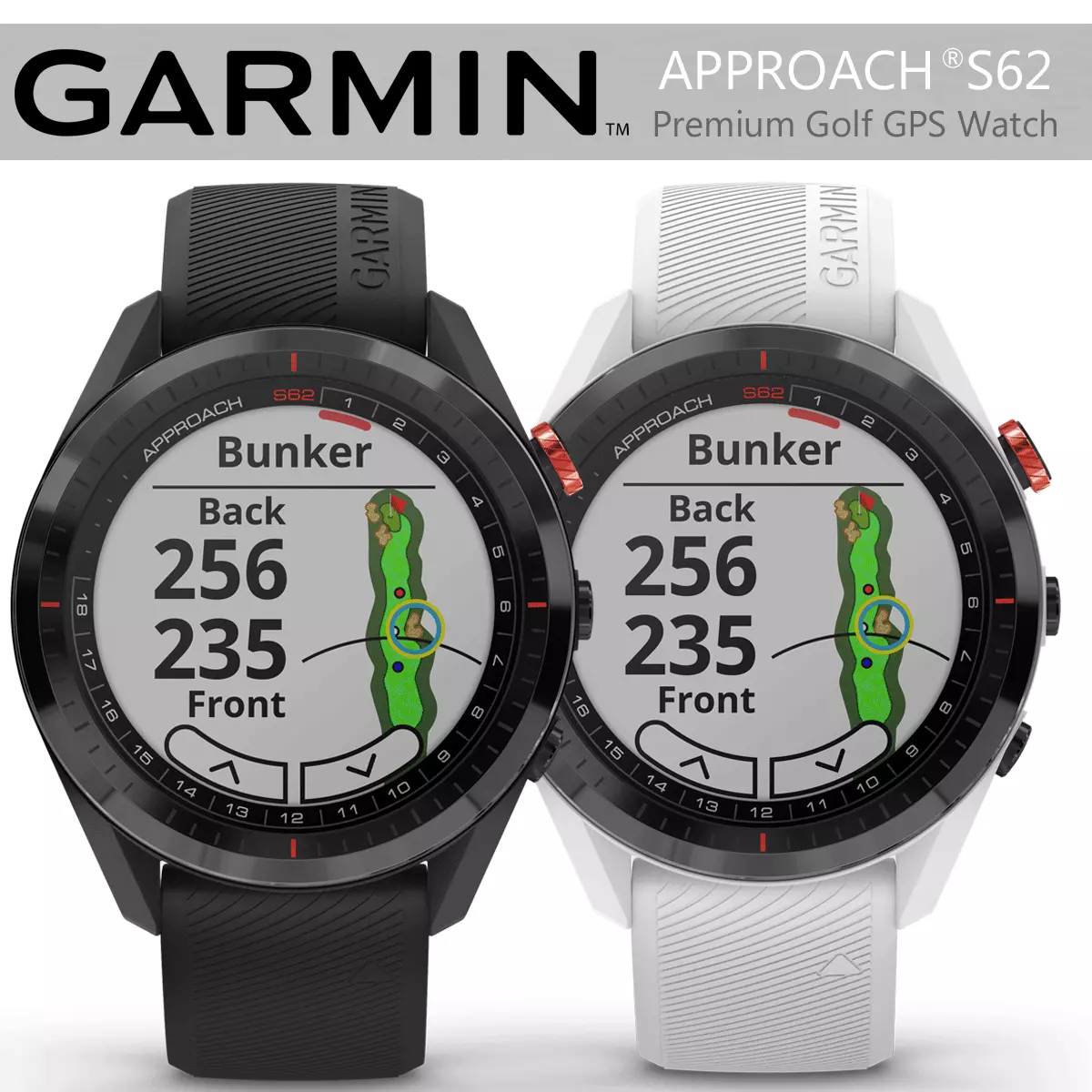 GARMIN APPROACH® S62 GOLF GPS WATCH / HEART RATE SMART WATCH | eBay