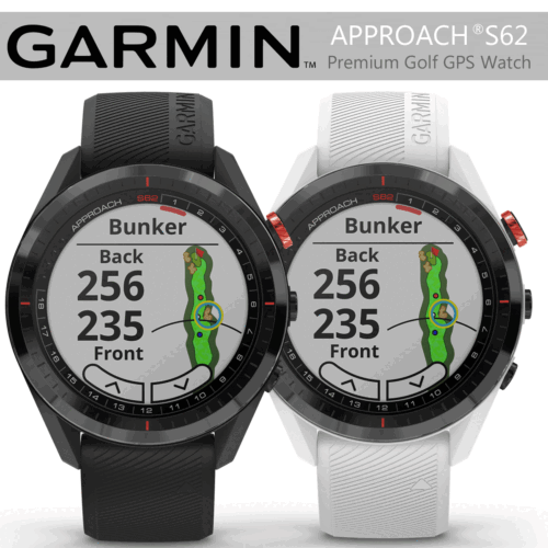 GARMIN APPROACH® S62 GOLF GPS WATCH / HEART RATE SMART WATCH