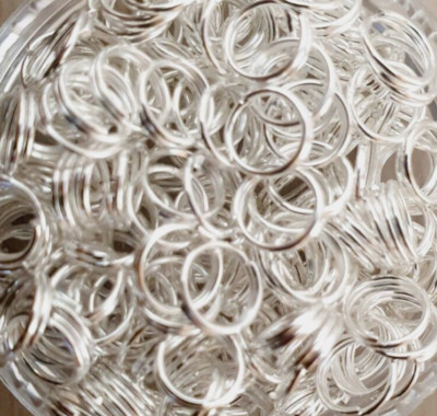 300 Stck. 6mm Versilbert Spaltringe Doppelschlaufe Auffädeln Verbinder Schmuck