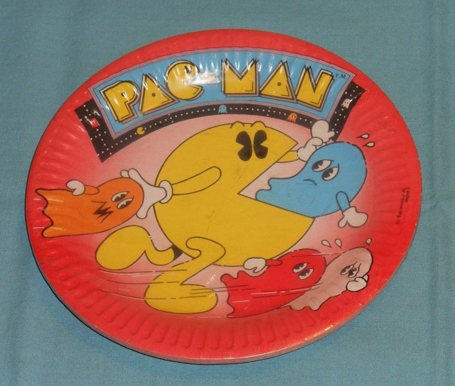 vintage pacman PACMAN PAPER PLATES (7inch) by C.A. Reed new/sealed eBay