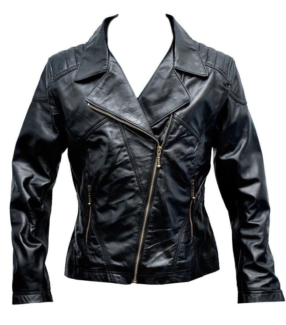 Women Leather Jacket Winter Fashion Fitted Soft Brando Casual Leather Jacket