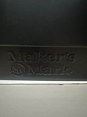 Makers Mark Bar Caddie Black Matte Metal with Stainless Steel Trays *RARE*