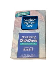 Vaseline Intensive Care Island Breeze Moisturizing Bath Beads 15oz VTG New