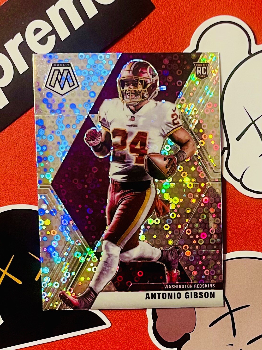 Antonio Gibson 2020 Mosaic Football Silver Disco No Huddle (RC) 💯🪩