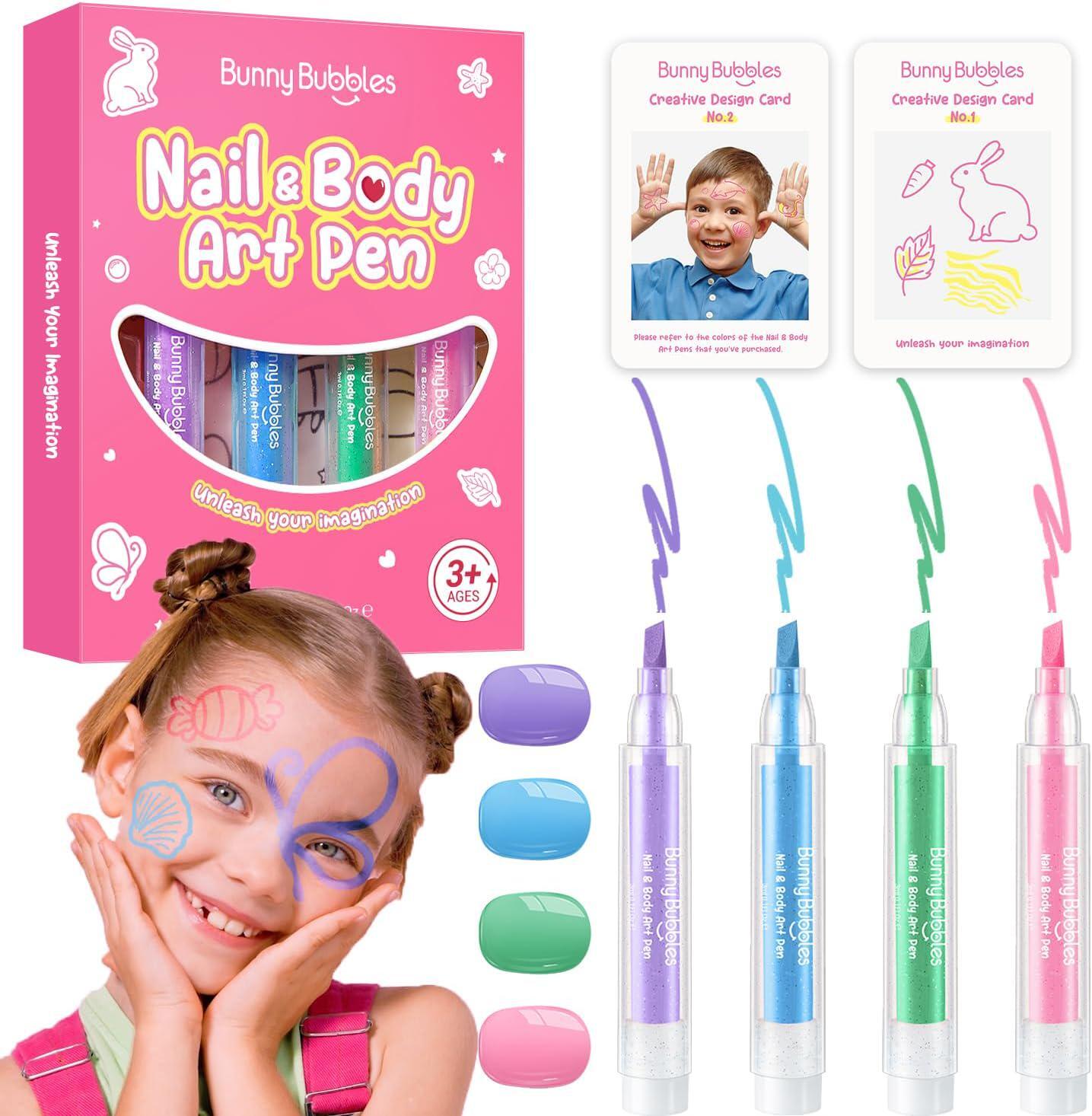 Washable Markers For Kids Makeup Toys, Kid Make Up Face Body Marker Tattoo Pens,-image