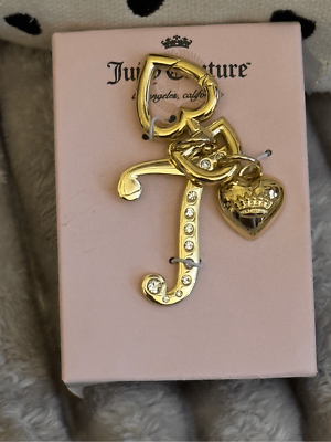 Juicy couture royal elegent initial letter J gothic bag charm /fob