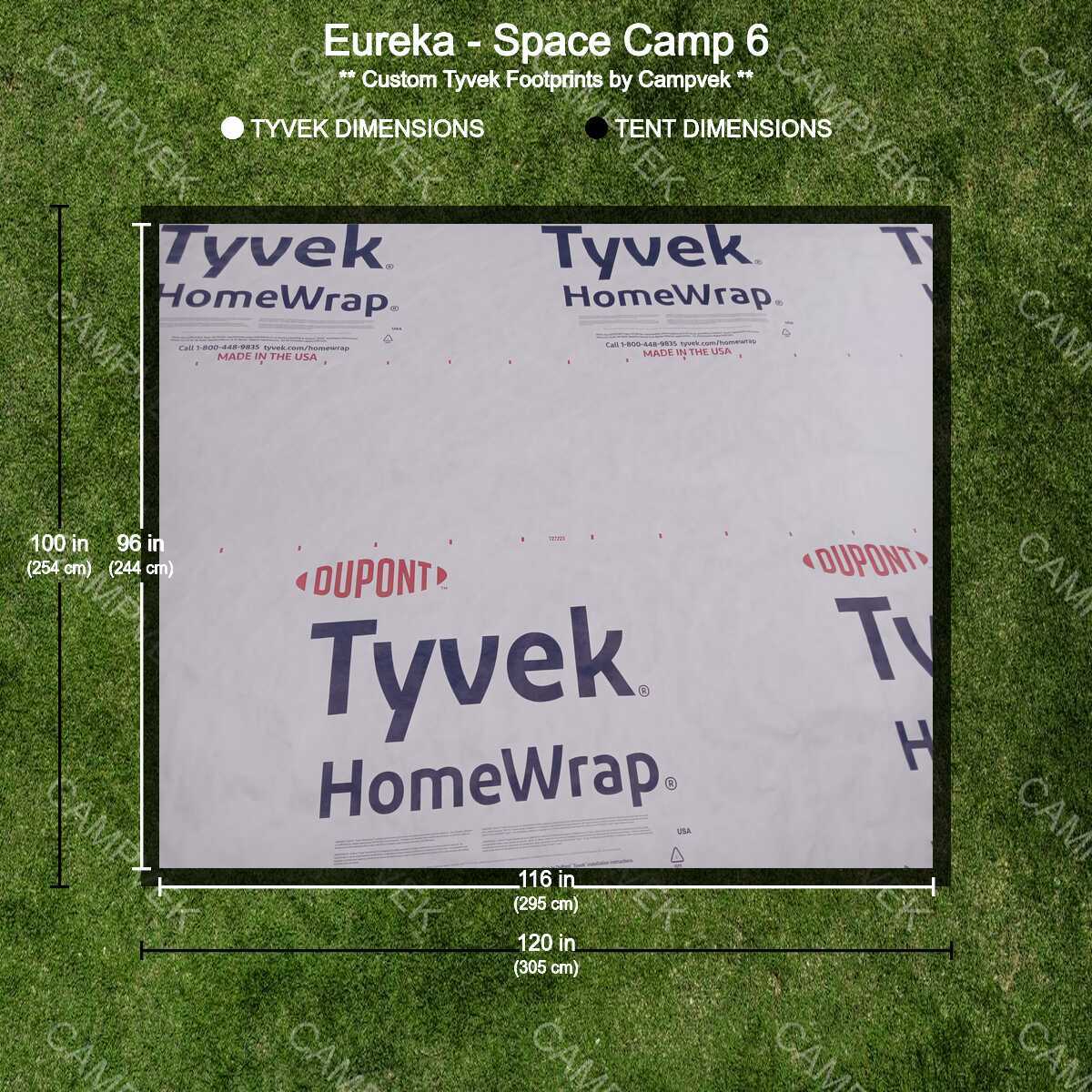 Huella Tyvek para la tienda Eureka Space Camp 6
