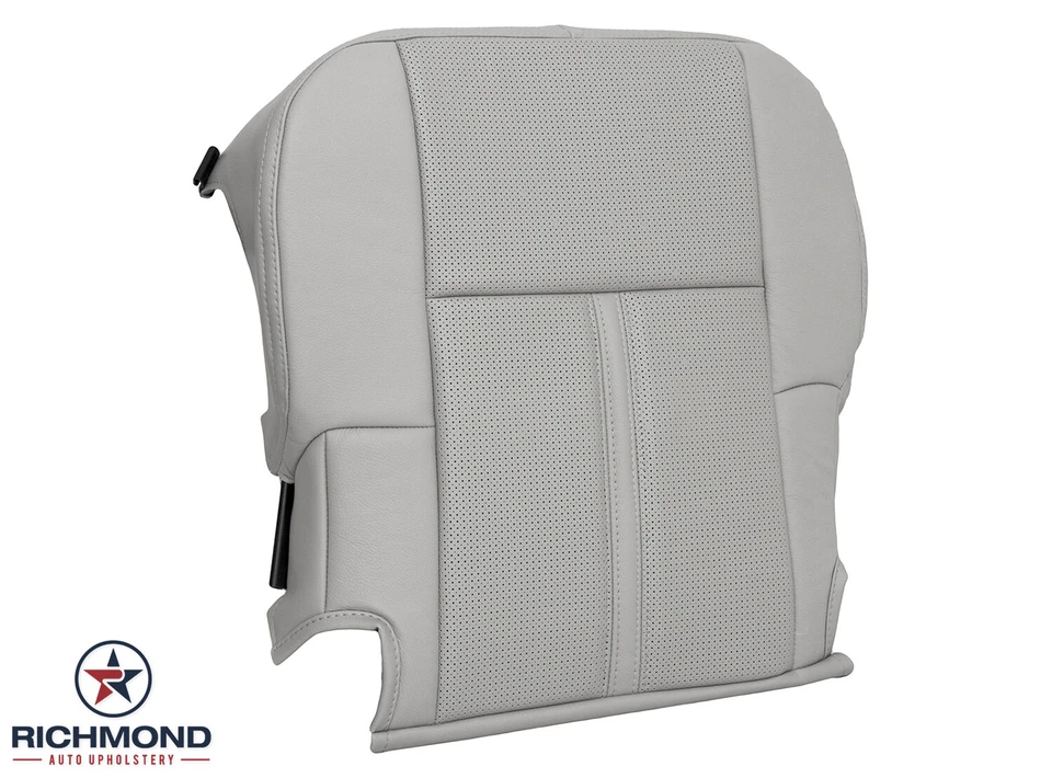 Lincoln MKT 2013 2014 - Cubierta de asiento de cuero inferior del lado del conductor gris Lt perforado Foto 2 de 4