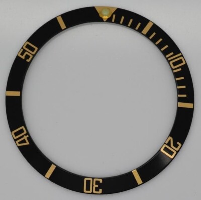 Bezel Insert For Rolex Submariner Watch Black Gold Cases 16613