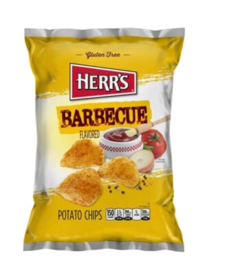 Herr s BBQ potato chips 1 oz (PACK OF 7)