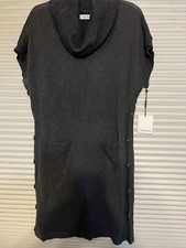 Calvin Klein Womens Sweater Dress With Pockets Charcoal Size Large