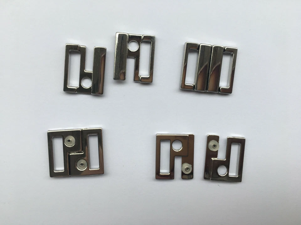 Bikini Swimwear clip Snap Metal Tie Hook Bra Strap Clasp Lingerie Buckles 14mm - Image 3 of 4