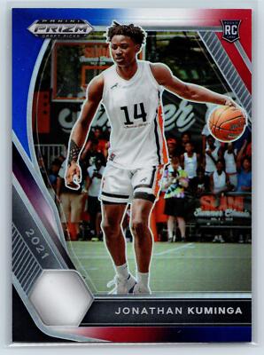 Jonathan Kuminga 2021 Panini Prizm Draft Red White Blue Variation