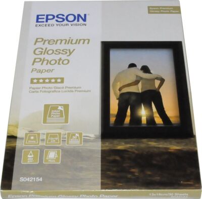 EPSON S042154 - Premium Glossy PHOTO PAPER - 255g/qm - Format: 13 x 18 cm