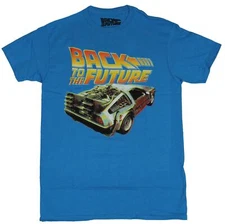 Back to the Future Adult New T-Shirt - DeLorean Going Away  Under Logo