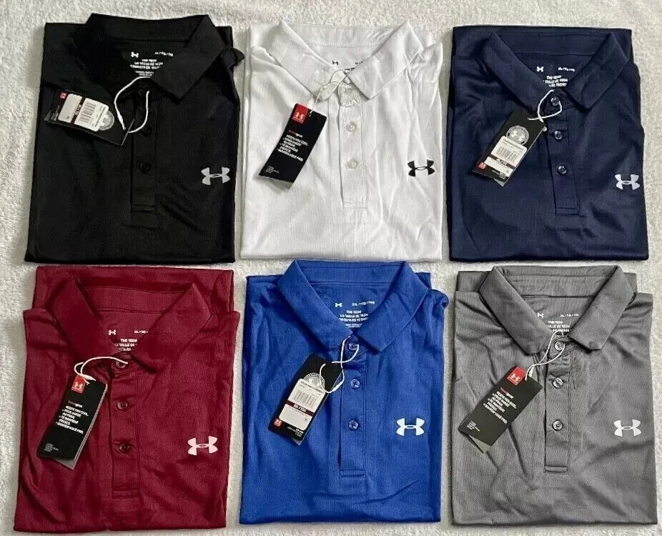 UNDER ARMOUR UA MENS PERFORMANCE 2.0 STRETCH HEAT GEAR  GOLF POLO SHIRT L,XL NEW - Image 3 of 4