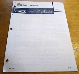 Montgomery Ward Sea King 4 HP Outboard Motor Operator's ...