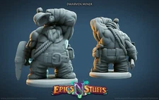 Dwarven Miner by Epics N Stuffs | D&D | DnD | Print on Demand
