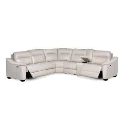 Steve Silver Casa Ivory Leather Power, Steve Silver Leather Couch