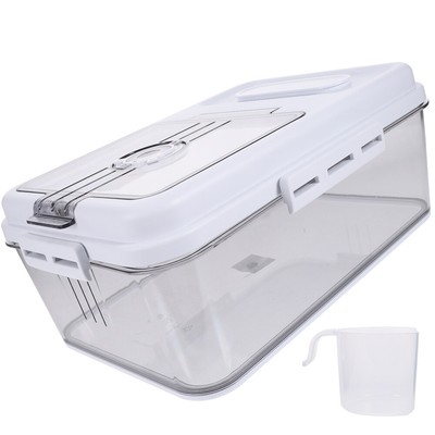 Food Storage Containers Flour Bin Transparent Rice Bucket Good Sealing