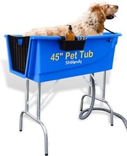 SHELANDY 45" Pet Grooming Bathtub Dog Wash Station  Heavy Duty Bathing Tub