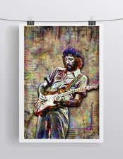Eric Clapton 24x36in Poster Eric Clapton Guitar Tribute Print  Free Shipping US