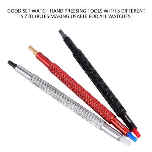 3PCS Uhrenzeiger Drücker Fitting Set Reparaturen Press Setting Uhren Reparatur Werkzeuge