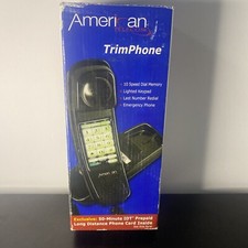 New Open Box American Telecom TrimPhone Telephone Black UA23704B Single Line