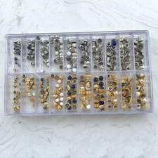 360Pack Copper Quartz Mechanical Watch Crown Assortment Watchmaker Repair Kit D