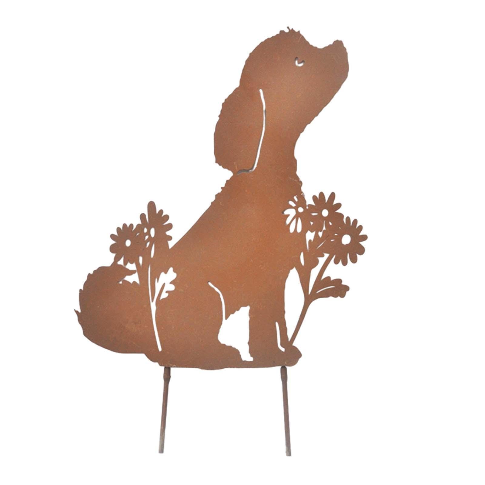 Decorative Garden Stake Statue Metal Dog Garden Decor for Patio eBay