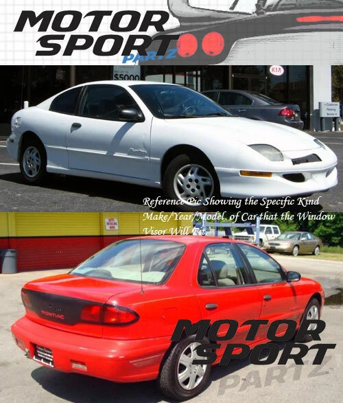 JDM Outside Mount 2MM Visors 3pcs & Sunroof Pontiac Sunfire 2DRs Coupe 95-05 - Image 4 of 4