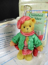 Cherished Teddies Ornament Bear With Dangling Mittens 177768 NEW In Box