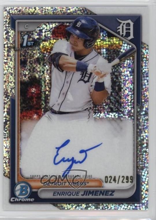 2024 Bowman Chrome Prospect Speckle Refractor /299 Enrique Jimenez #CPA-EJ Auto