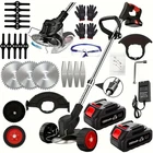 Portable Electric Lawn Mower] Portable Cordless Electric Lawn Mower with 3 Blade