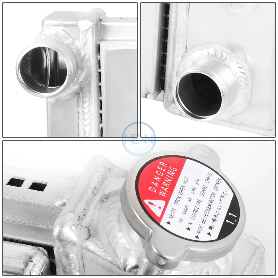 Radiador de refrigeración de 3 filas para Camaro Camaro Buick 78-87 + repuesto de cubierta de ventilador de 12 V Foto 3 de 4